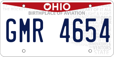 OH license plate GMR4654