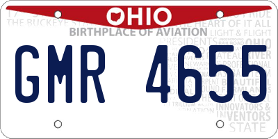 OH license plate GMR4655