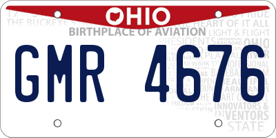 OH license plate GMR4676