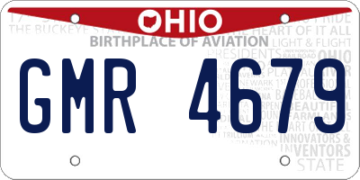 OH license plate GMR4679