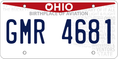 OH license plate GMR4681