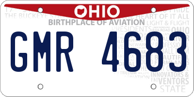 OH license plate GMR4683