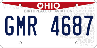 OH license plate GMR4687