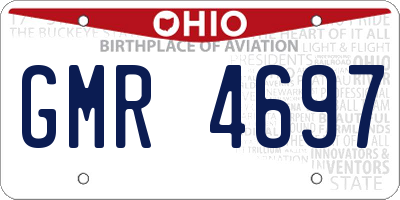 OH license plate GMR4697