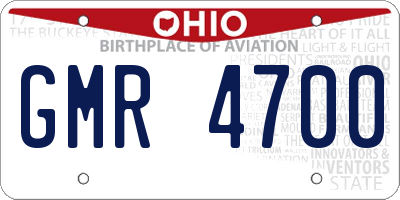 OH license plate GMR4700