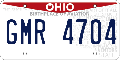 OH license plate GMR4704