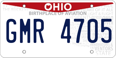 OH license plate GMR4705