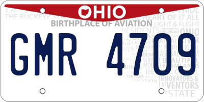 OH license plate GMR4709