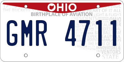 OH license plate GMR4711