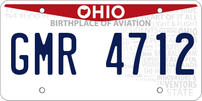 OH license plate GMR4712