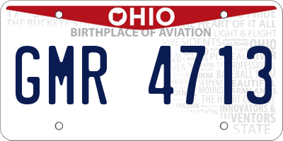 OH license plate GMR4713