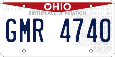 OH license plate GMR4740