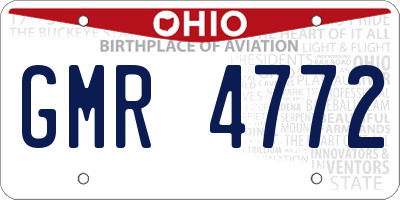 OH license plate GMR4772