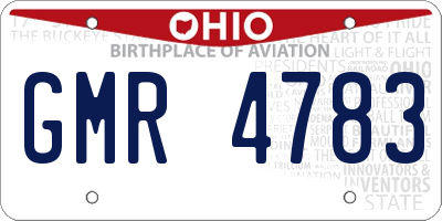 OH license plate GMR4783