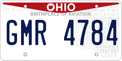 OH license plate GMR4784