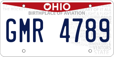 OH license plate GMR4789