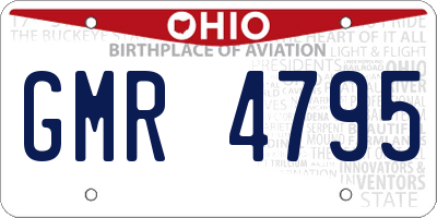 OH license plate GMR4795