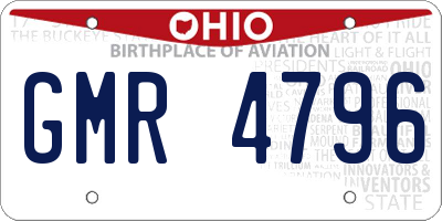 OH license plate GMR4796