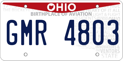 OH license plate GMR4803
