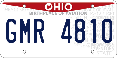 OH license plate GMR4810