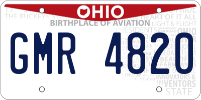 OH license plate GMR4820