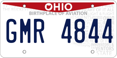 OH license plate GMR4844