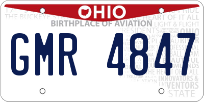 OH license plate GMR4847