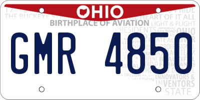 OH license plate GMR4850