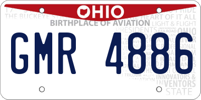 OH license plate GMR4886