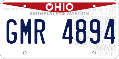 OH license plate GMR4894