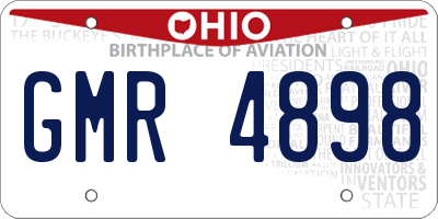 OH license plate GMR4898