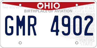 OH license plate GMR4902