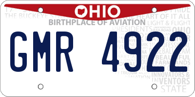OH license plate GMR4922