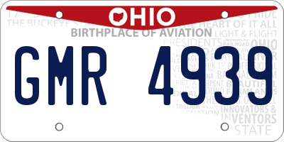 OH license plate GMR4939