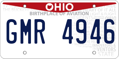 OH license plate GMR4946