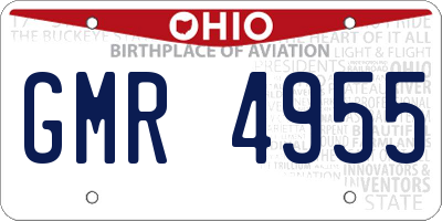 OH license plate GMR4955