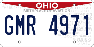 OH license plate GMR4971