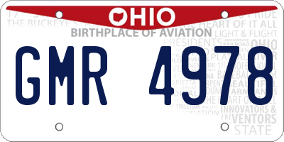 OH license plate GMR4978