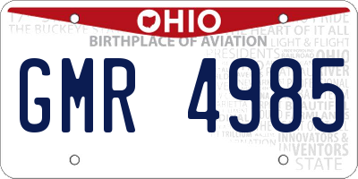OH license plate GMR4985
