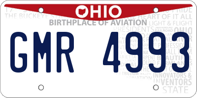 OH license plate GMR4993