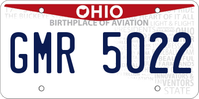 OH license plate GMR5022