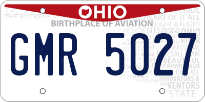 OH license plate GMR5027