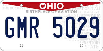 OH license plate GMR5029