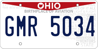 OH license plate GMR5034
