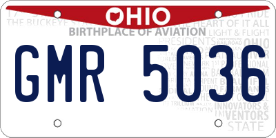 OH license plate GMR5036