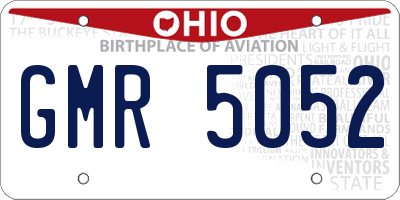 OH license plate GMR5052