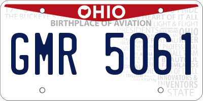 OH license plate GMR5061