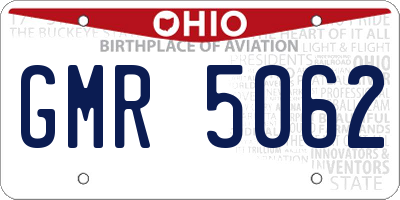 OH license plate GMR5062