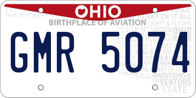 OH license plate GMR5074