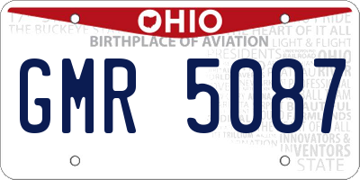 OH license plate GMR5087